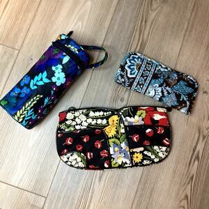 Vera Bradley Bundle, clutch, sunglasses case, bottle holder, floral